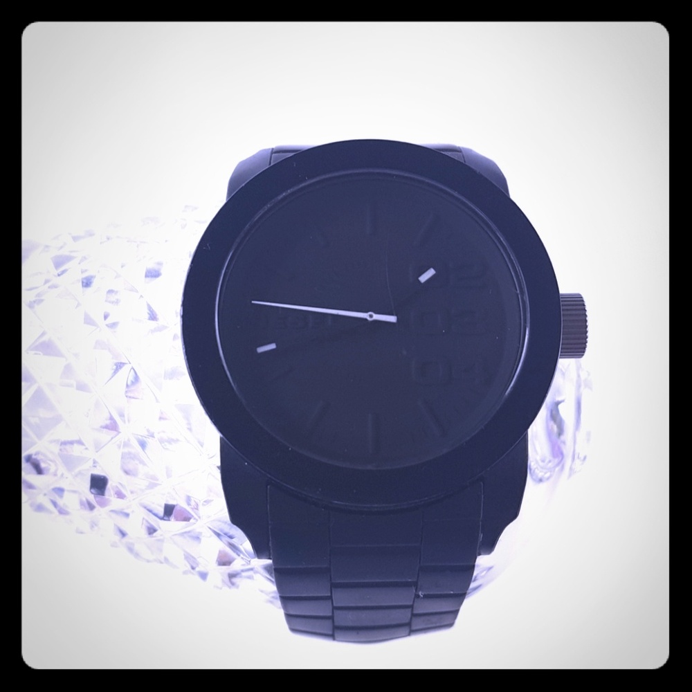 Diesel flat black all black watch